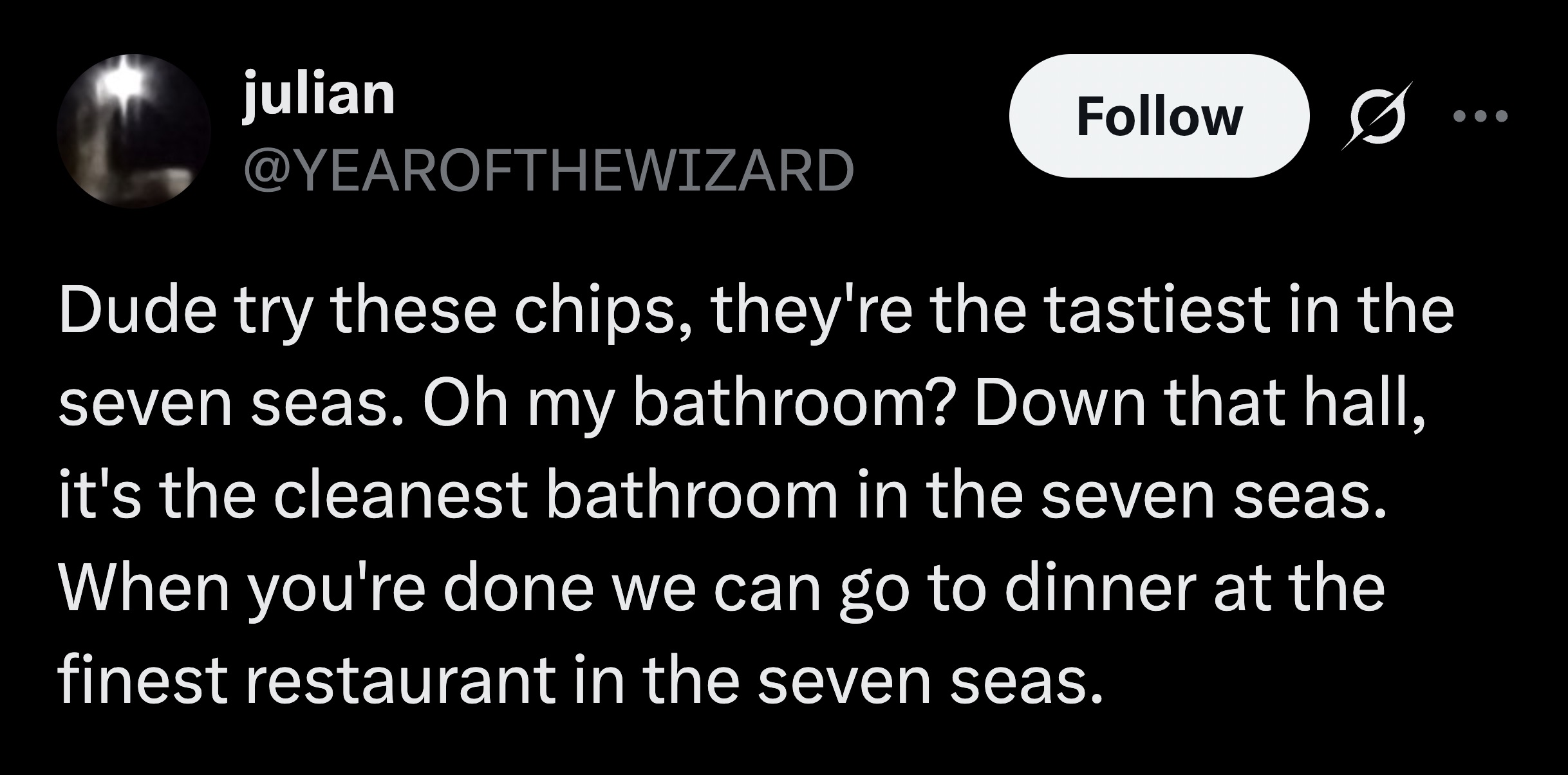 Best tweets in the seven seas.